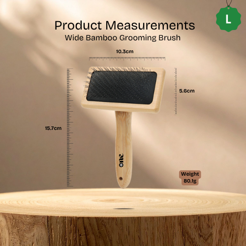 Large bamboo pet brush for detangling and shedding removal – Australia