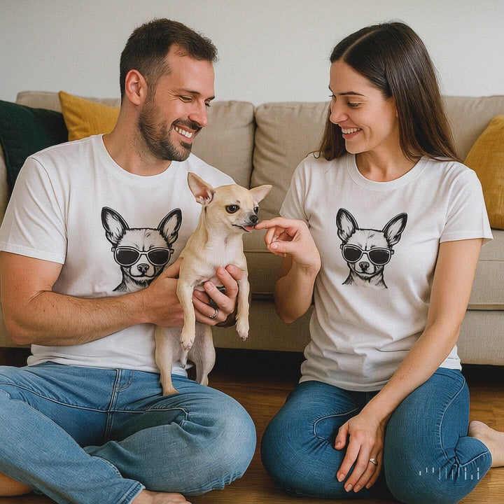 organic cotton t-shirt chihuahua dog